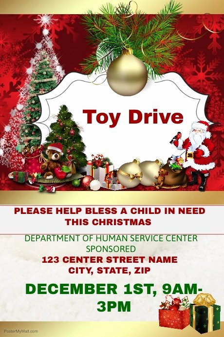 Toy Drive Flyer Template Beautiful toy Drive Template