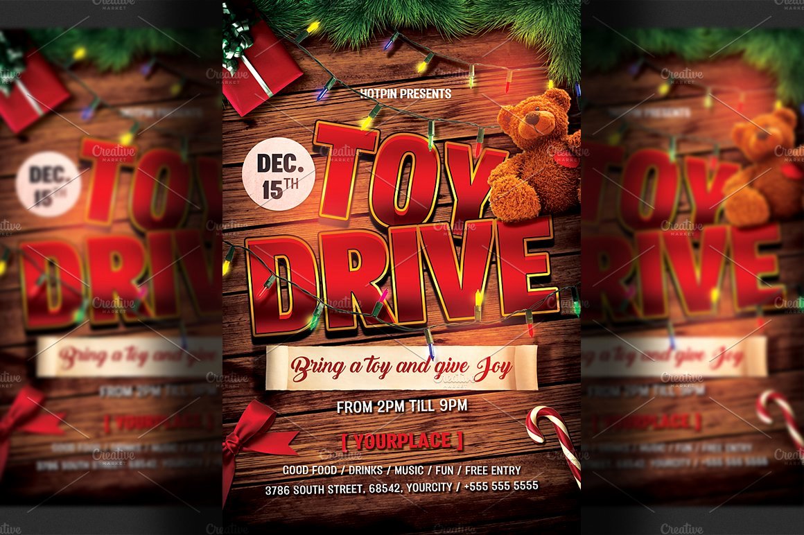 Toy Drive Flyer Template Best Of Christmas toy Drive Flyer Template Flyer Templates