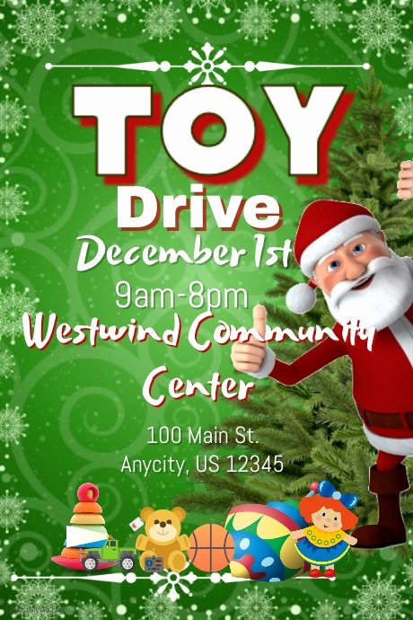 Toy Drive Flyer Template Inspirational toy Drive Template