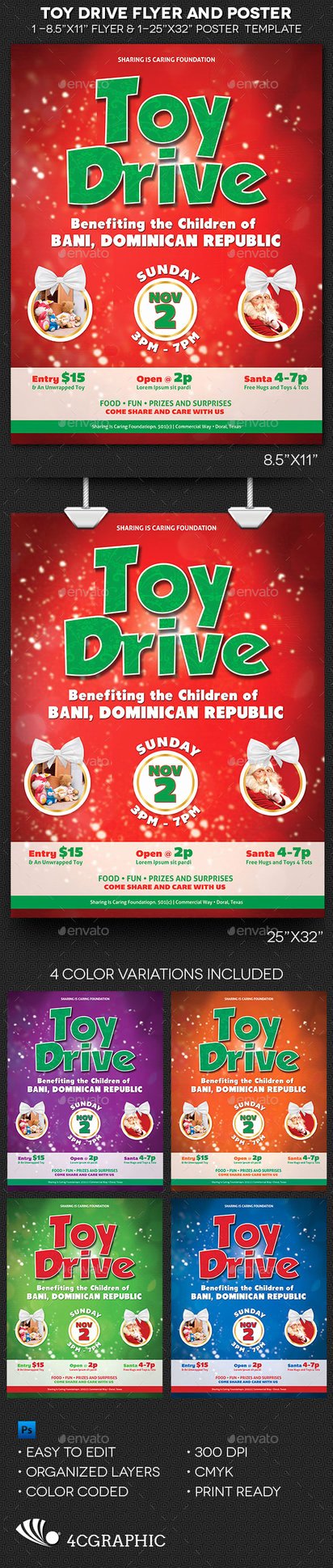 Toy Drive Flyer Template Lovely toy Drive Flyer and Poster Template by Godserv On Deviantart