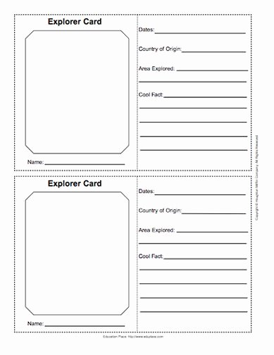 Trading Card Template Free Fresh Best 25 Explorers Unit Ideas On Pinterest