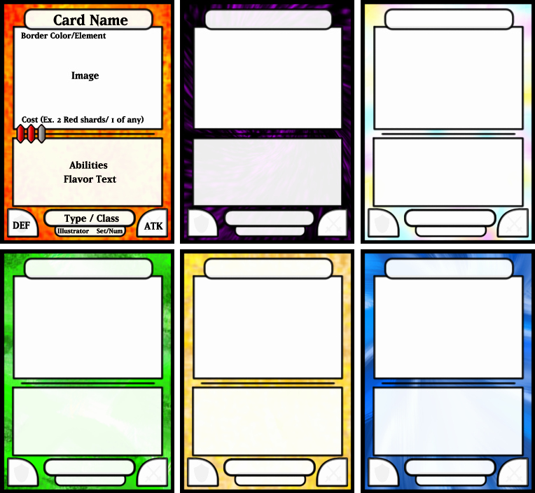 Trading Card Template Word Best Of Card Game Template by Kazaire On Deviantart