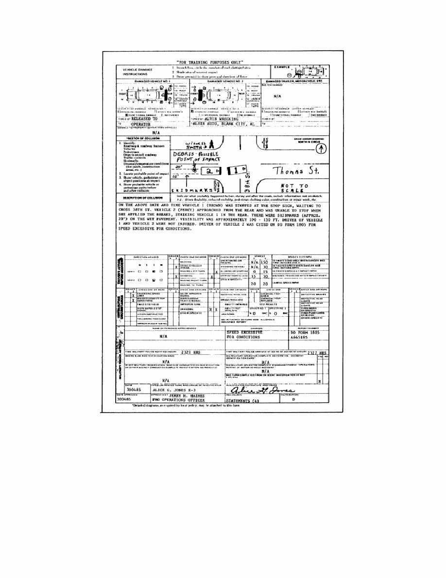 Traffic Accident form Beautiful Figure 1 9 Da form 3946 Military Police Traffic Accident