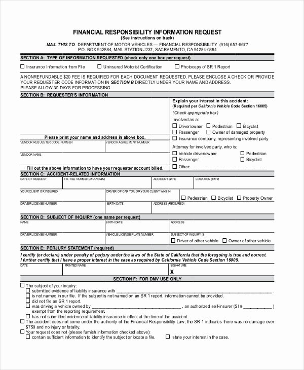 Traffic Accident form Best Of Sample Dmv Accident Report form Free Documents In Pdf
