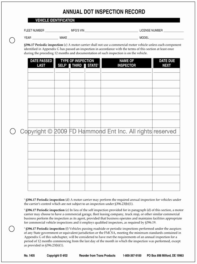 Trailer Inspection form Template Awesome 28 Of Vehicle Inspection Log Template