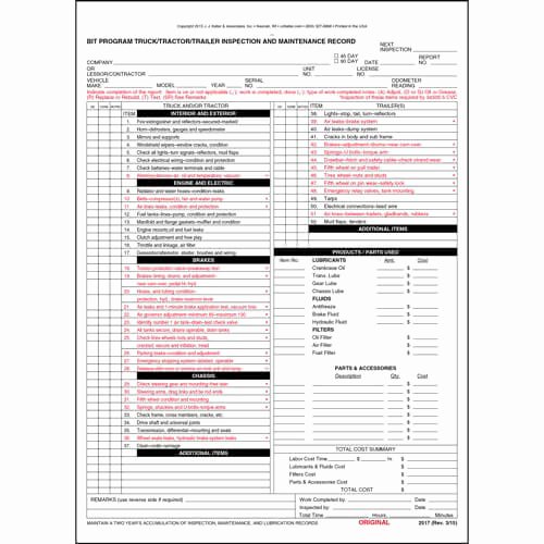 Trailer Inspection form Template Elegant 29 Of Trailer Inspection Checklist Template