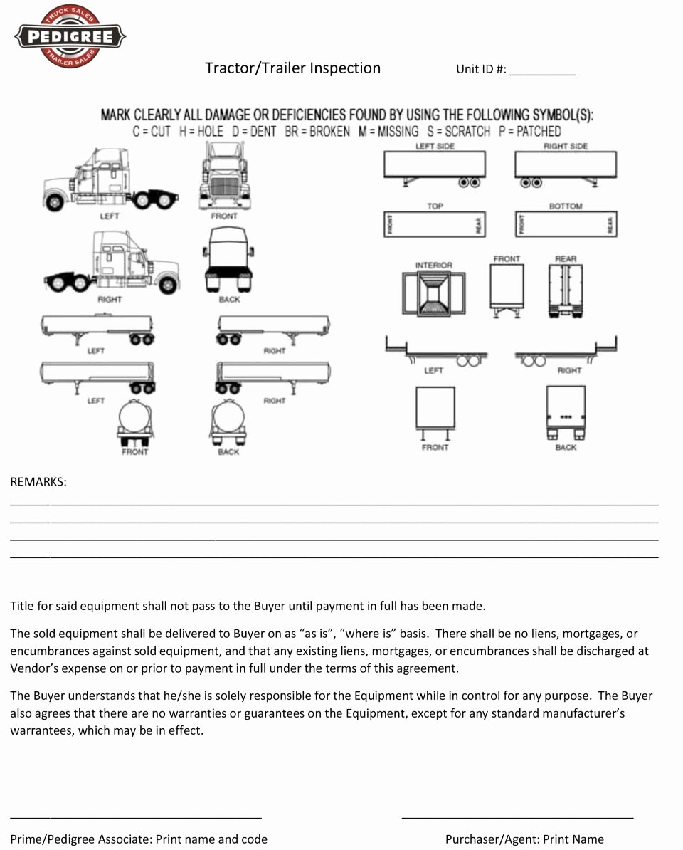 Trailer Inspection form Template Luxury Report Trailer Inspection forme Preventive Maintenance