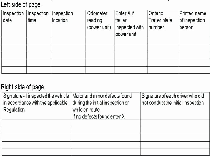 Trailer Inspection form Template New Trailer Inspection Report Template