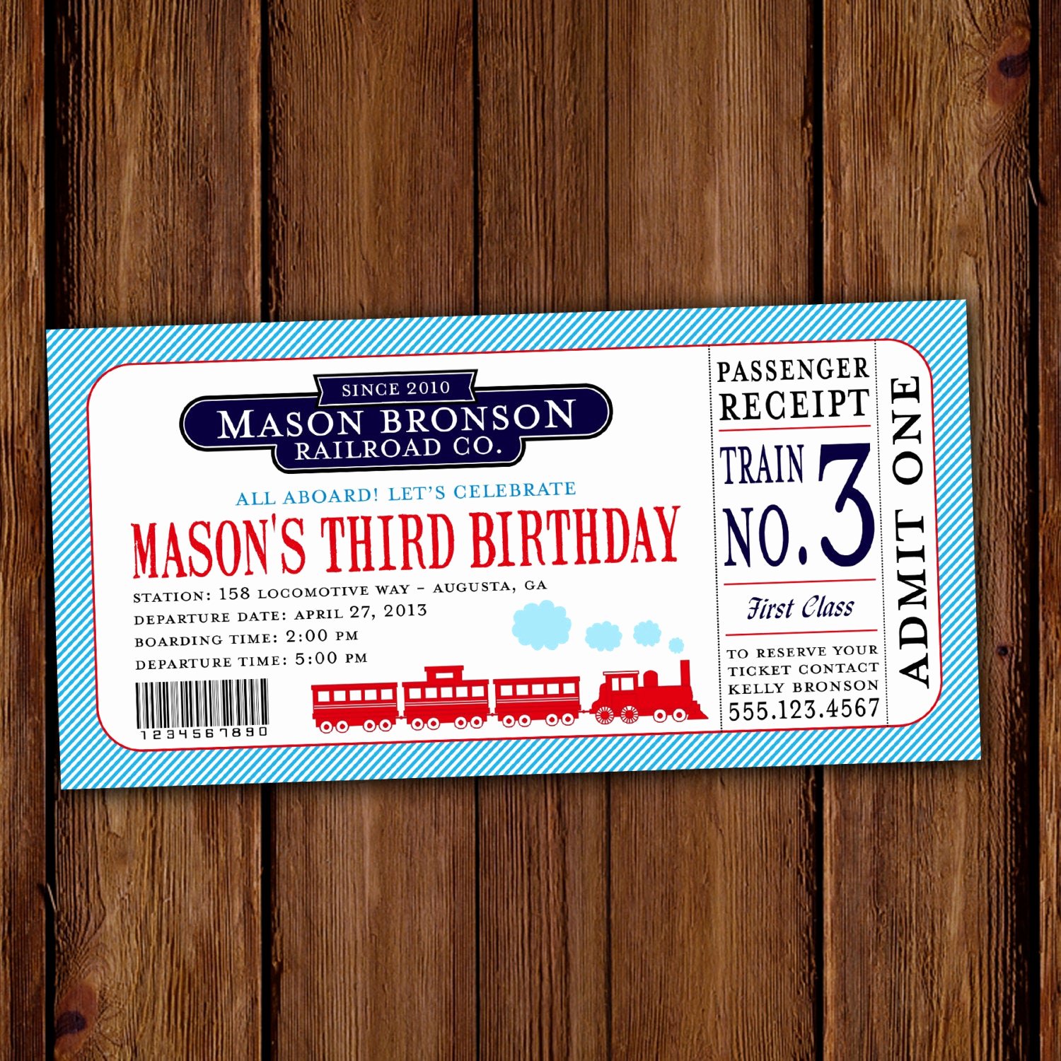 Train Ticket Birthday Invitation Awesome Train Ticket Birthday Invitation Choo Choo by Scriptivapaper