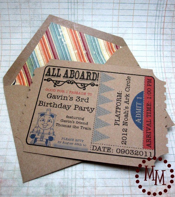 Train Ticket Birthday Invitation Beautiful Train Ticket Birthday Invitations the Scrap Shoppe