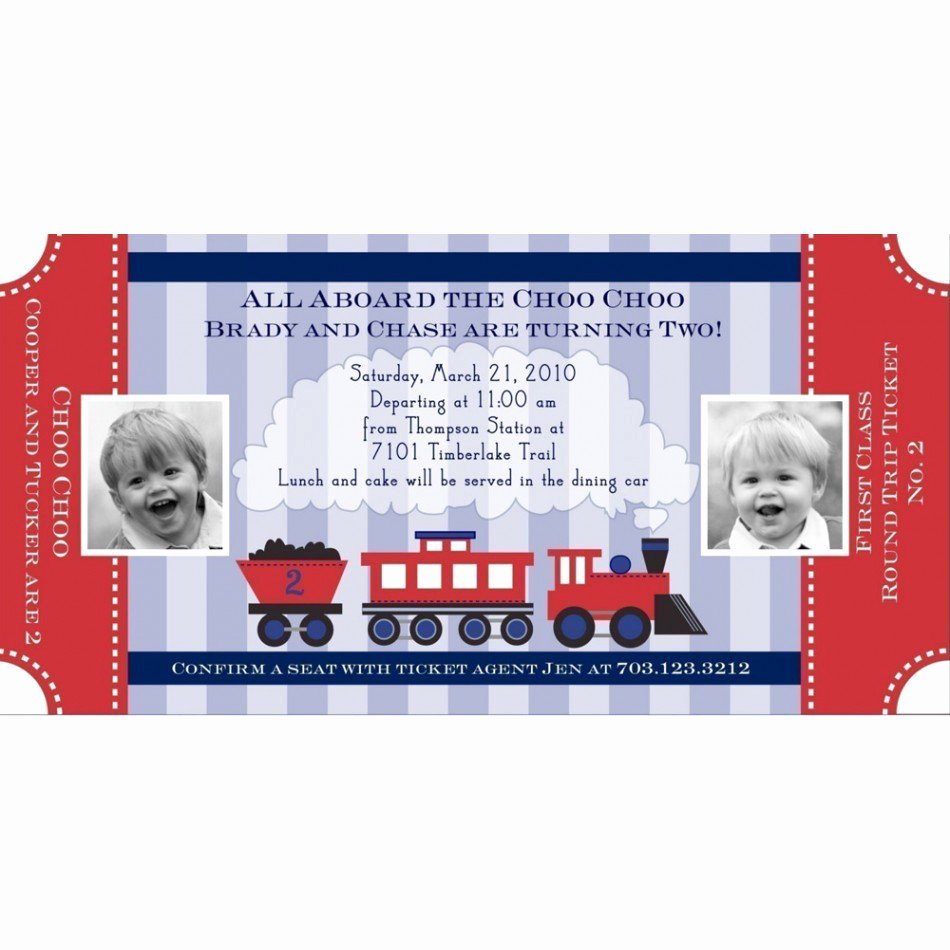 Train Ticket Birthday Invitation Beautiful Train Tickets Birthday Invitations