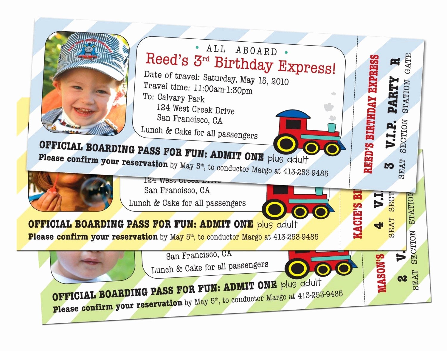 Train Ticket Birthday Invitation Inspirational 15 Train Ticket Party Invitations Customized and Printed for