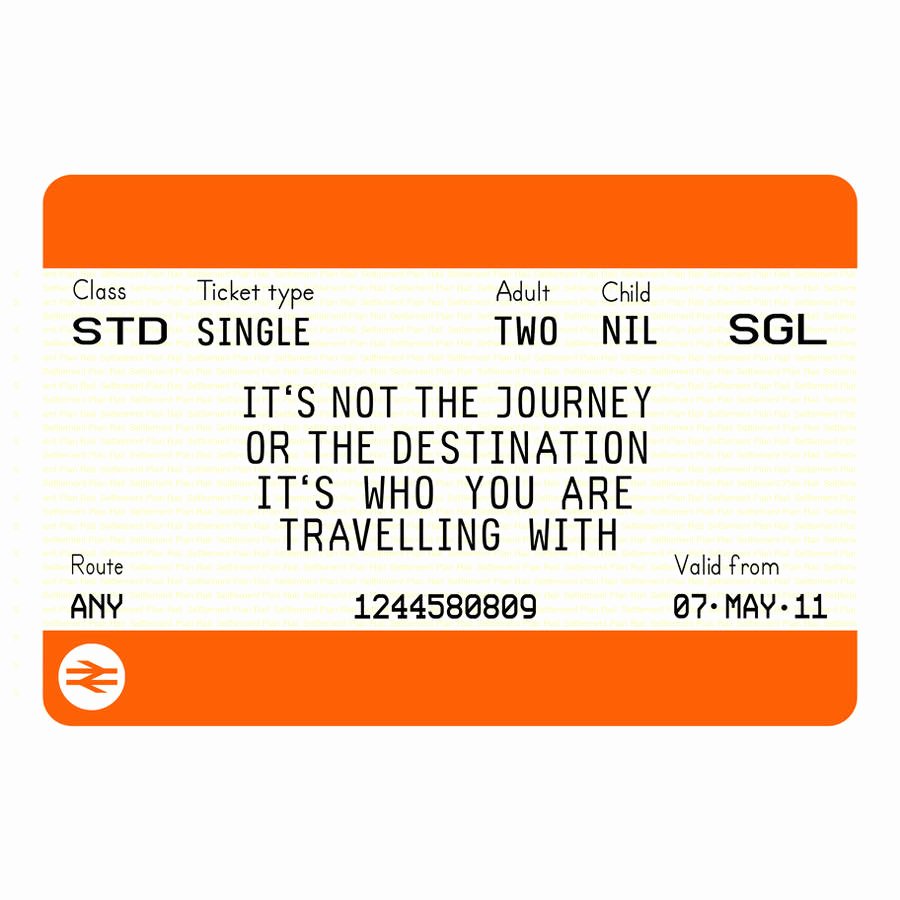 Train Ticket Template Awesome Personalised Train Ticket Print by Of Life &amp; Lemons