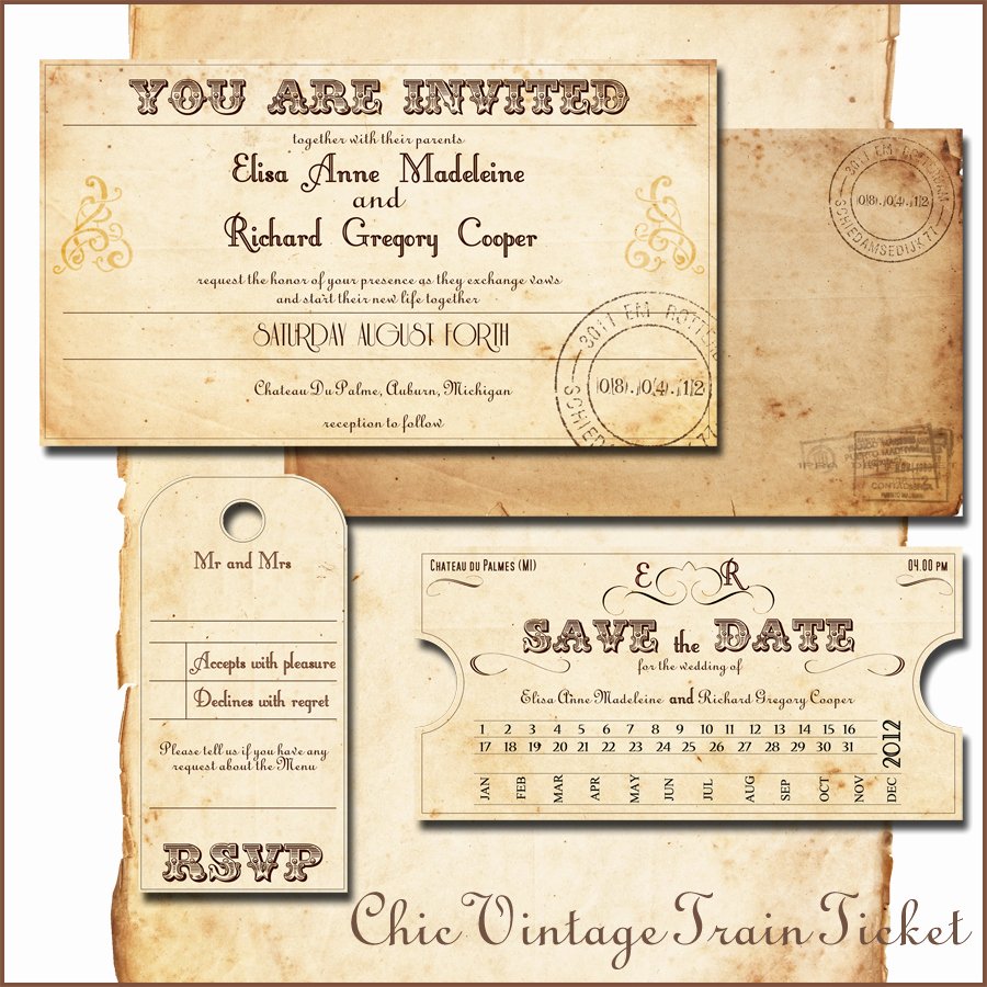 Train Ticket Template Best Of Train Ticket Wedding Invitations