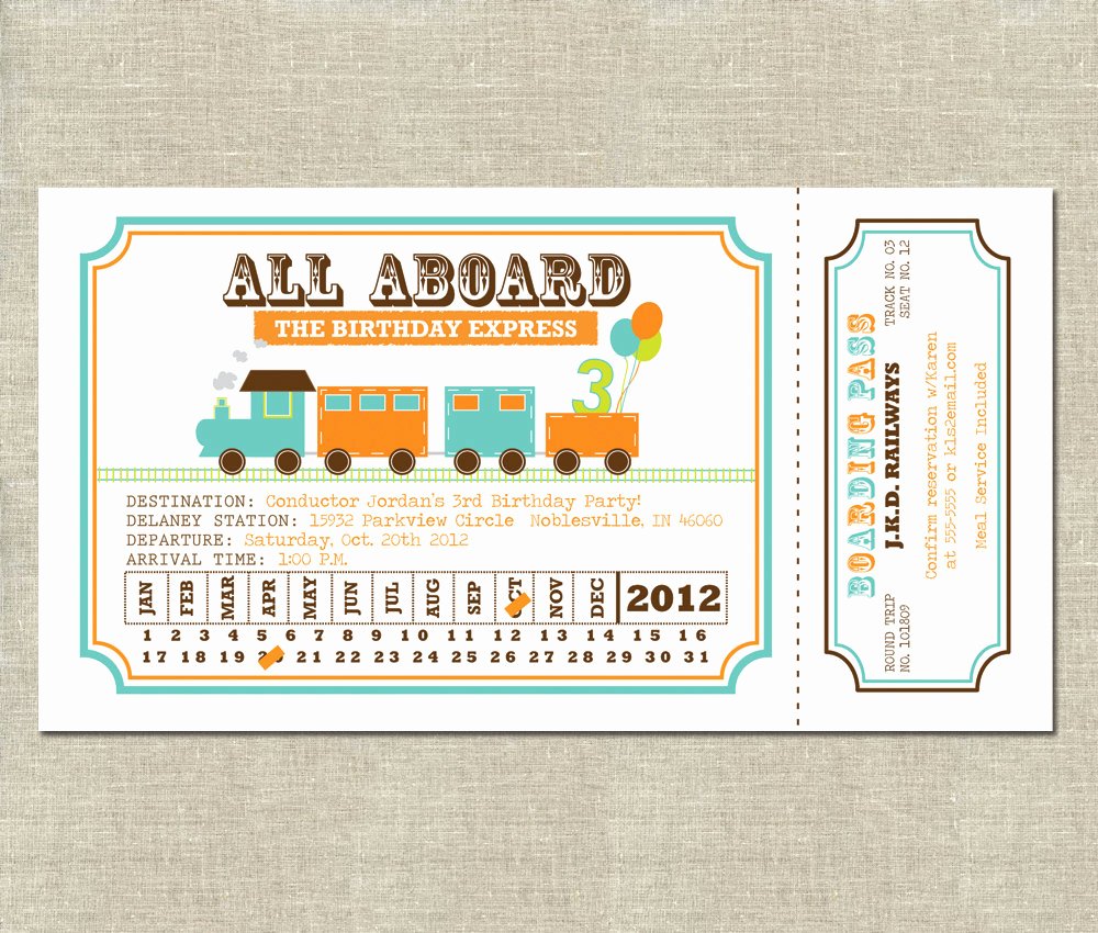 Train Ticket Template Inspirational Kara S Party Ideas Invitation Celebration Tar Amazon