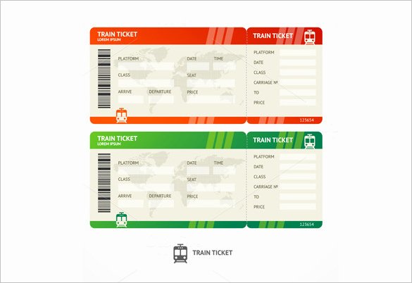 Train Ticket Template Luxury Ticket Templates – 99 Free Word Excel Pdf Psd Eps
