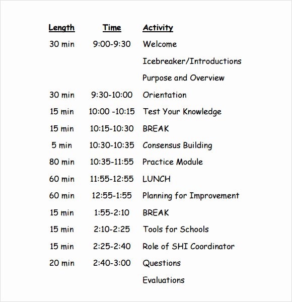 Training Agenda Template In Word Best Of 8 Training Agenda Samples Pdf Word
