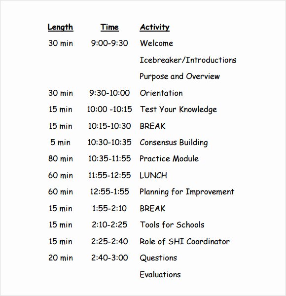 Training Agenda Template In Word Best Of 8 Training Agenda Samples Pdf Word