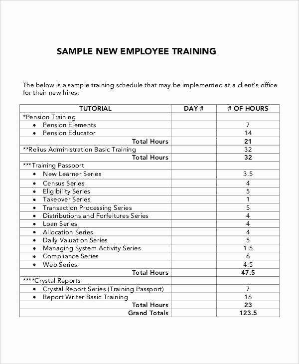 Training Agenda Template In Word Luxury 6 Employee Training Plan Templates Free Samples