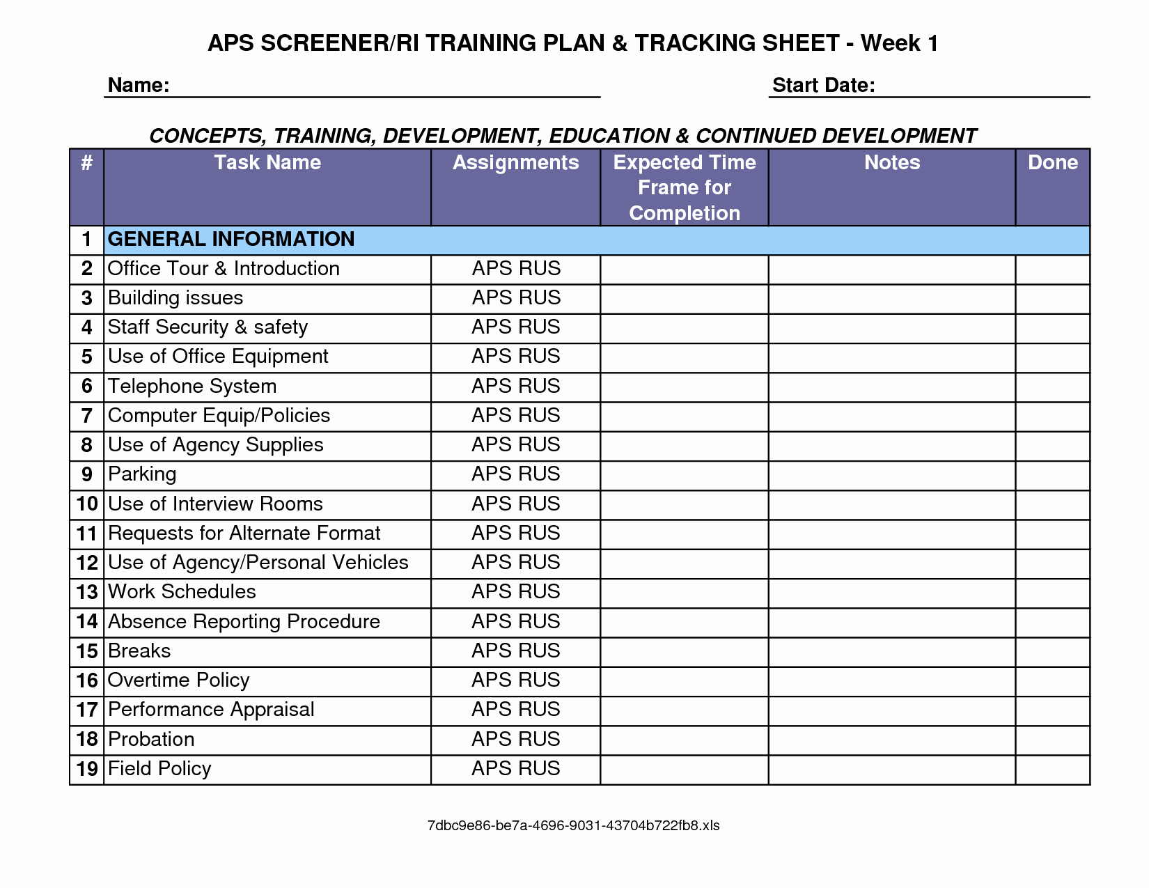 Training and Development Plan Template Fresh Training Plan Template