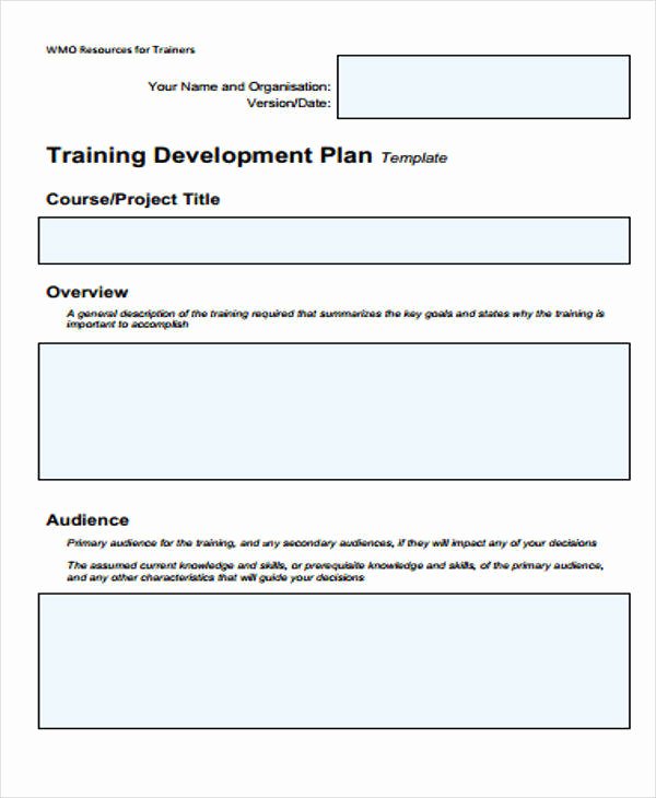 Training and Development Plan Template Lovely 5 Training Plan Samples &amp; Templates In Pdf