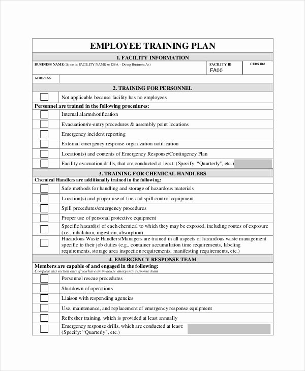 Training and Development Plan Template Unique 15 Training Plan Templates Word Pdf