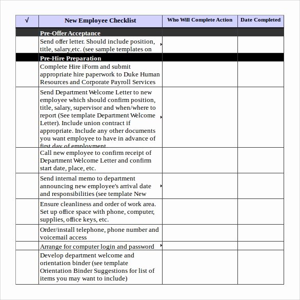 Training Checklist Template Excel Elegant 6 Excel Checklist Templates – Samples Examples &amp; formats