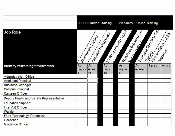 Training Checklist Template Excel Elegant Sample Training Needs Analysis Template 10 Documents In