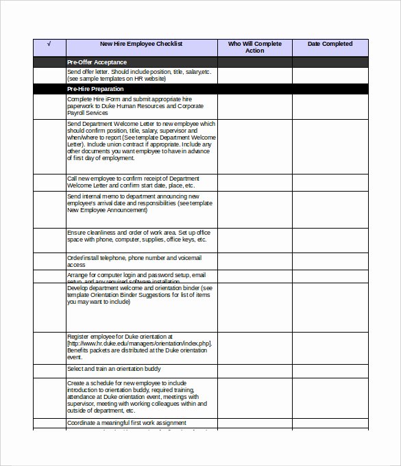 Training Checklist Template Excel Lovely New Employee orientation Checklist Excel