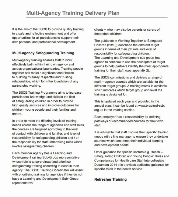 Training Development Plan Template Unique 29 Training Plan Templates Doc Pdf