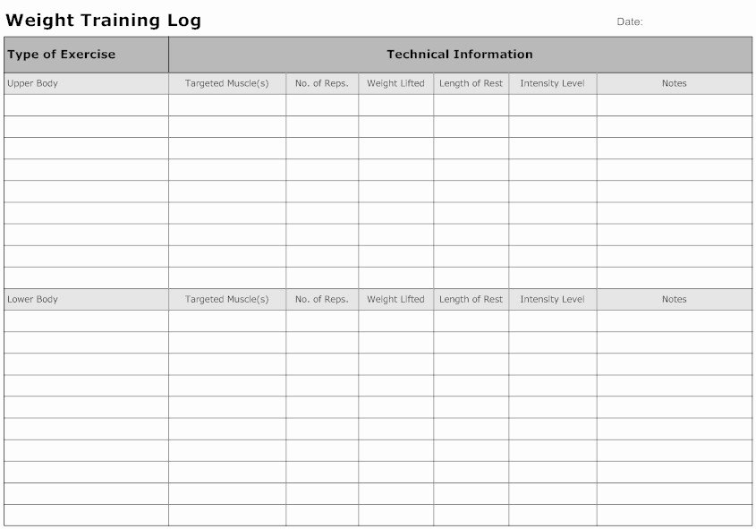 Training Log Template Inspirational Workout Wednesday the Importance Of A Training Log – Unc