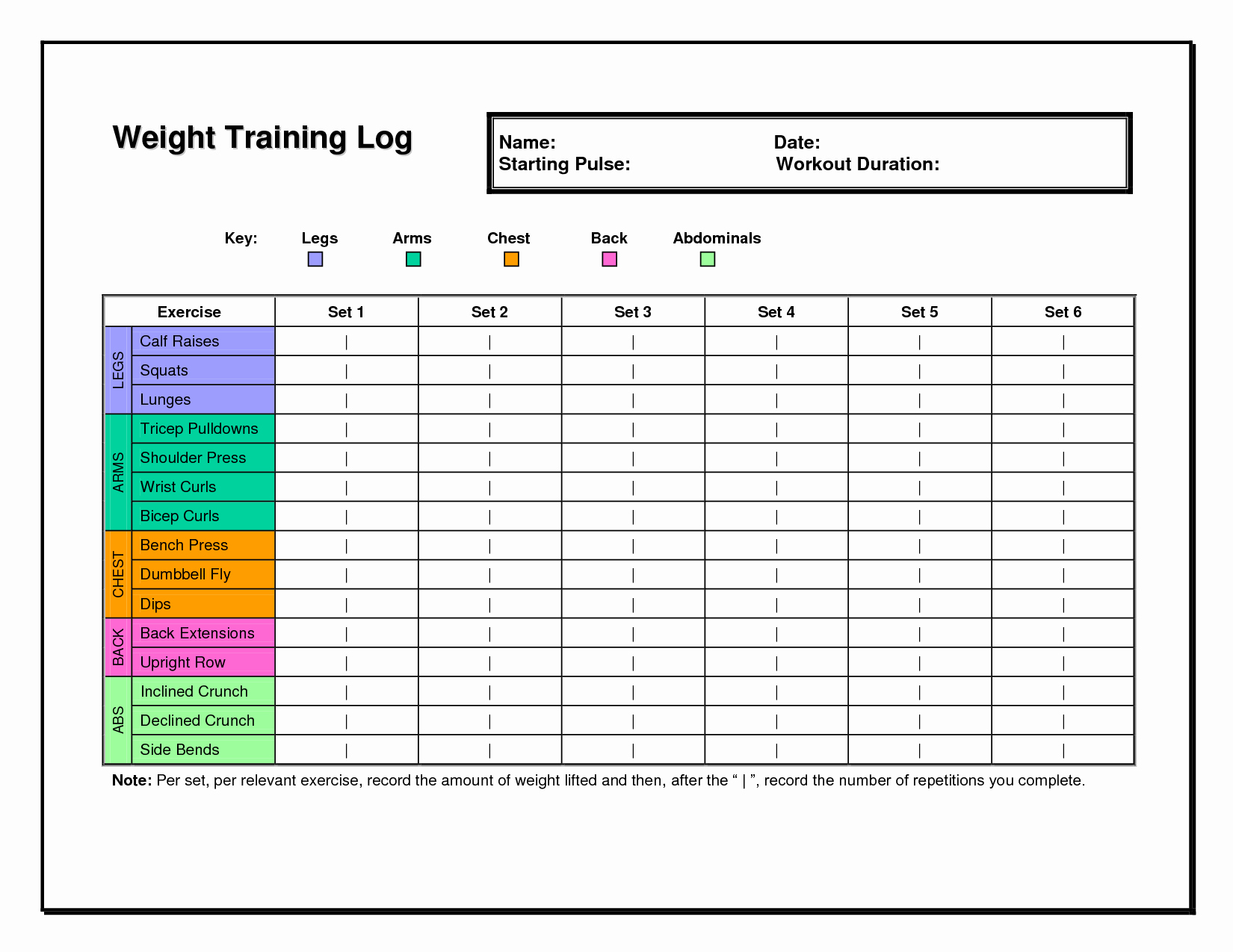 Training Log Template Luxury Workout Log Template Fitness &amp; Health