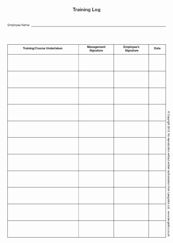 Training Log Template Unique Fit Notes to Replace Sick Notes From 6 April 2010