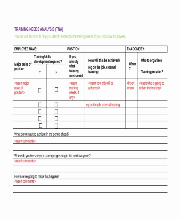 Training Needs Survey Inspirational 13 Training Needs Analysis Templates Pdf Doc