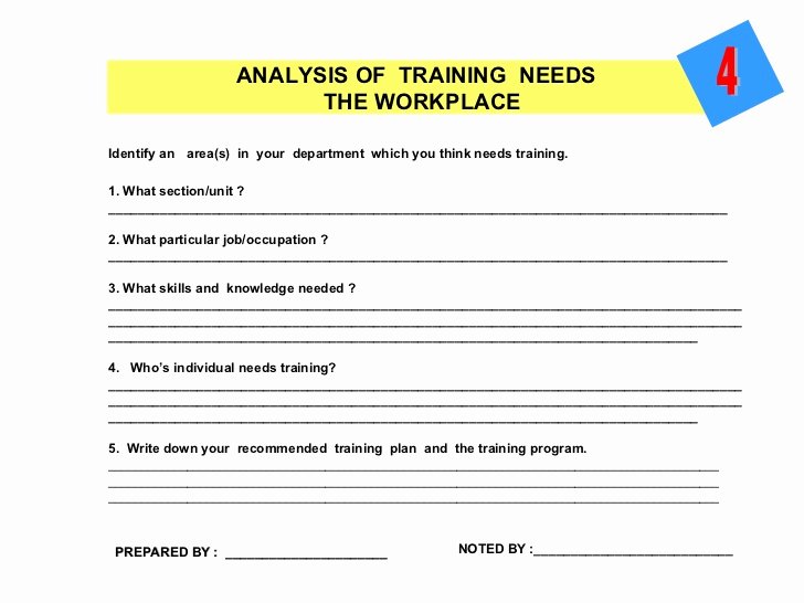 Training Needs Survey Luxury Workshop On Training Needs Analysis