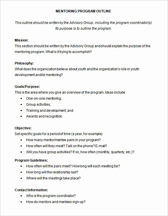 Training Outline Template Word Awesome Program Outline Template 7 Free Free Word Pdf format