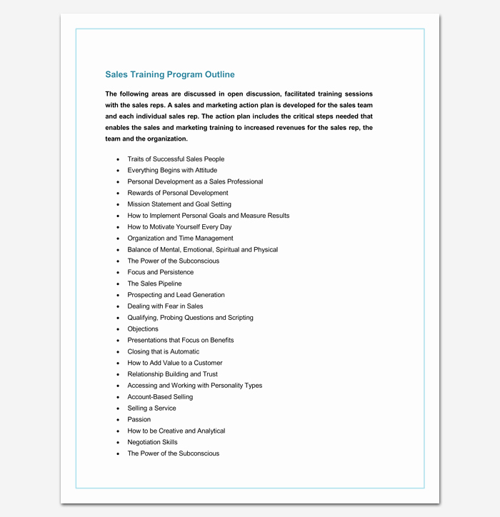 Training Outline Template Word Best Of Training Program Outline Template 19 for Word &amp; Pdf