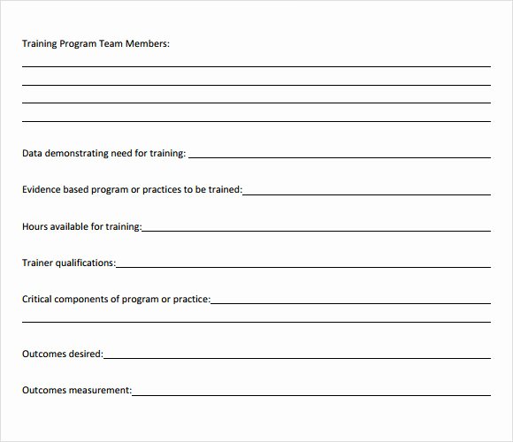 Training Outline Template Word Lovely Training Outline Template 7 Download Free Documents In