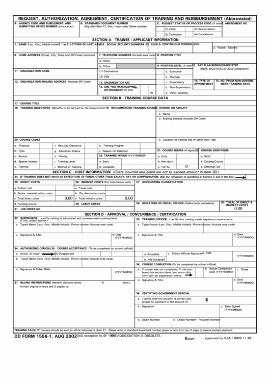 Training Request form Template Elegant Fillable Dd form 1556 1 Request Authorization