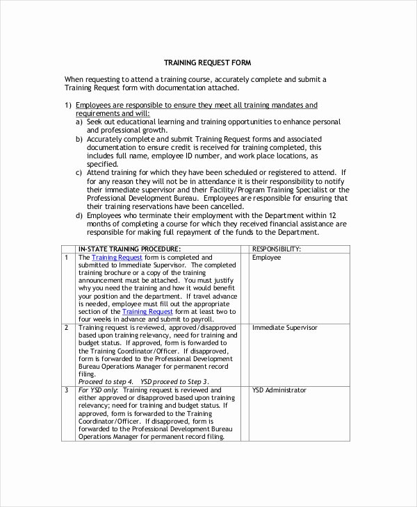 Training Request form Template Elegant Individual Employee Training Plan Template