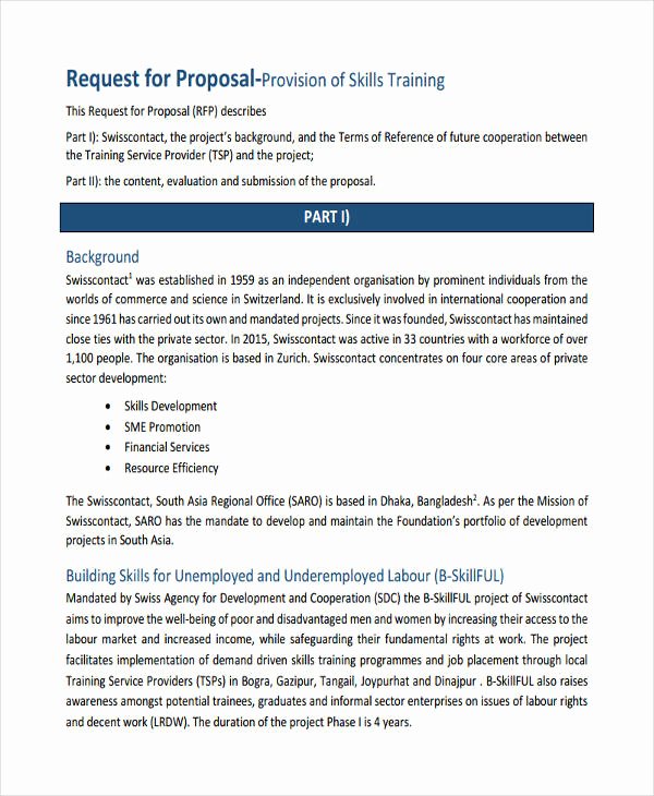 Training Request form Template Elegant Request for Proposal Templates