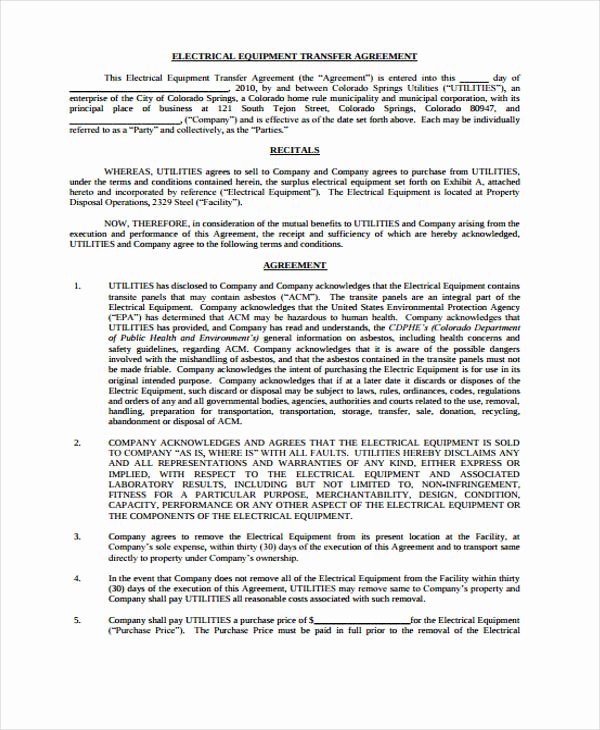 Transfer Of Business Ownership Agreement Template Awesome 12 Transfer Agreement Templates Free Word Pdf format