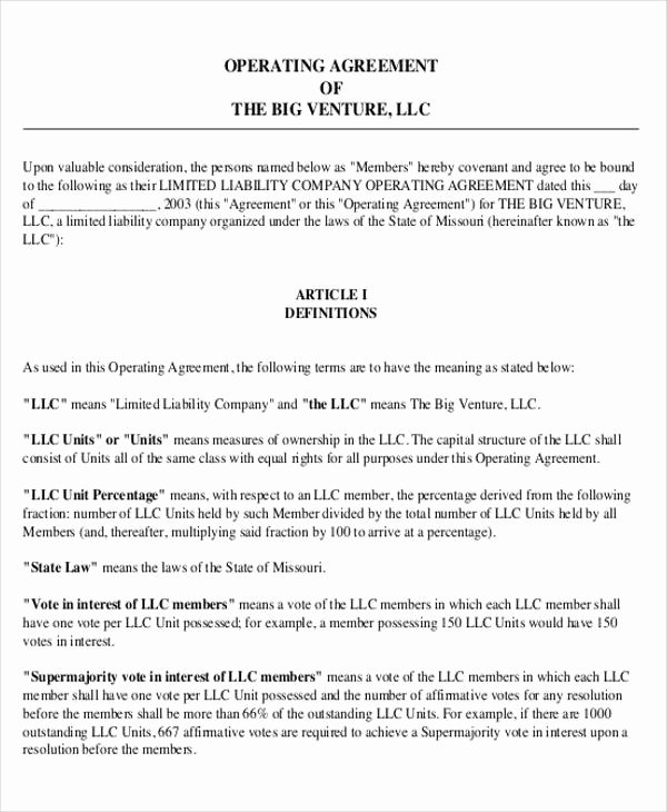 Transfer Of Business Ownership Agreement Template New 10 Operating Agreements Samples Examples Templates