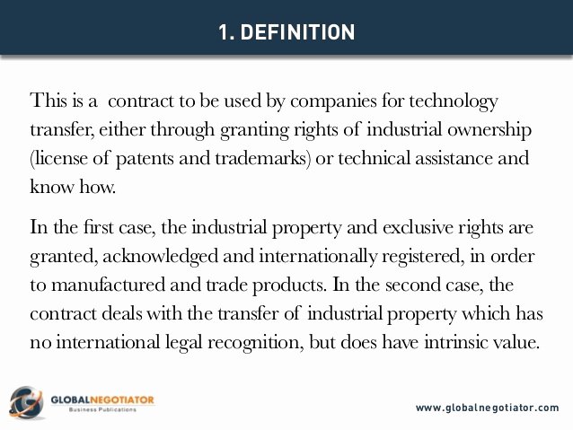 Transfer Of Ownership Agreement Template Beautiful International Technology Transfer Agreement Contract