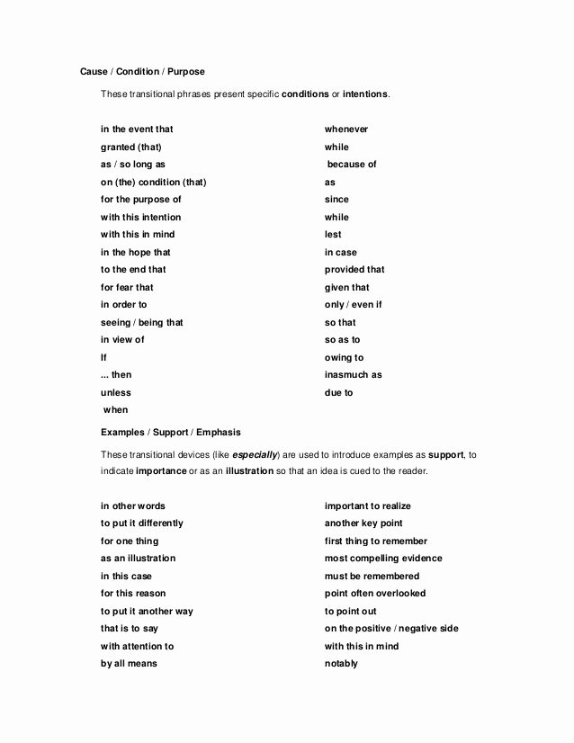 Transition Words for Papers Fresh Best 25 Transition Words and Phrases Ideas On Pinterest