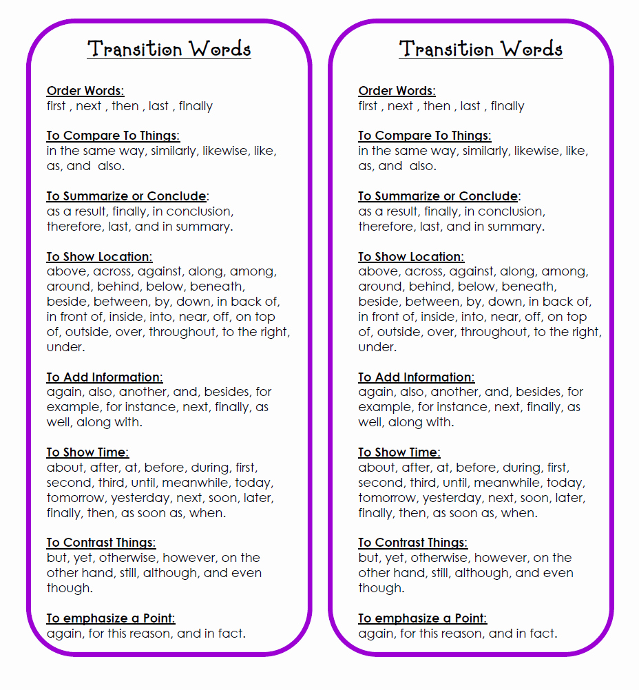 Transition Words for Papers Fresh Valanglia Connectors Transition Words and Linking Words