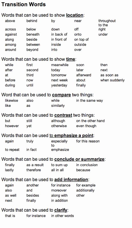 Transition Words for Papers New Best 25 Transition Words for Essays Ideas On Pinterest