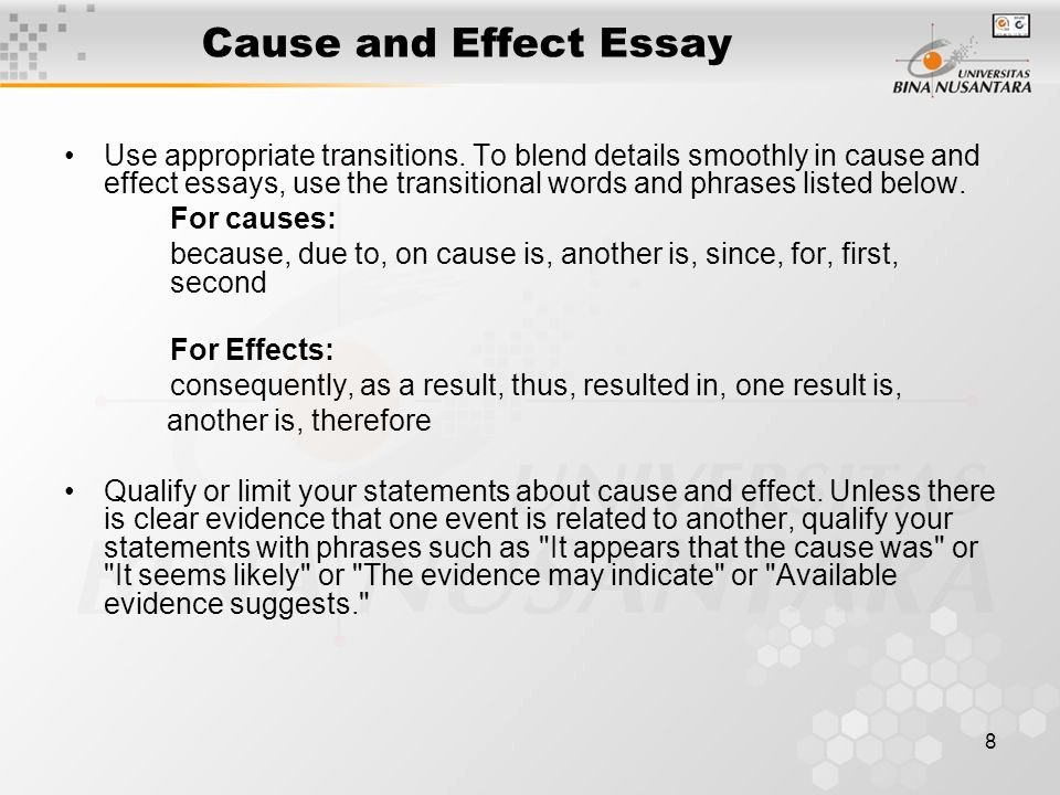 Transitions for Cause and Effect Fresh Transition Words for Cause and Effect Essay Transition Words