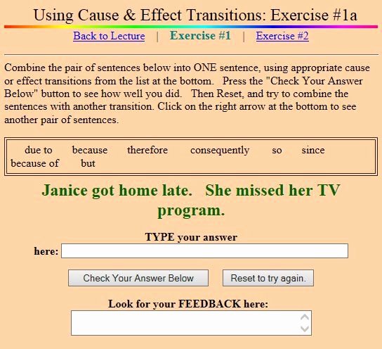 Transitions for Cause and Effect Luxury Bine the Pair Of Sentences Below Into One Sentence