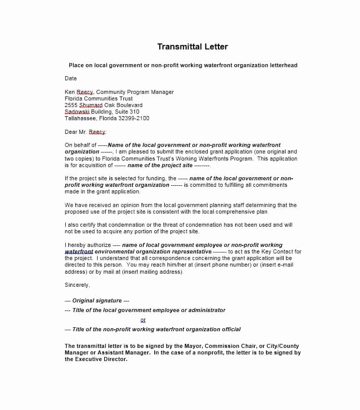 Transmittal form Sample New Letter Transmittal Template